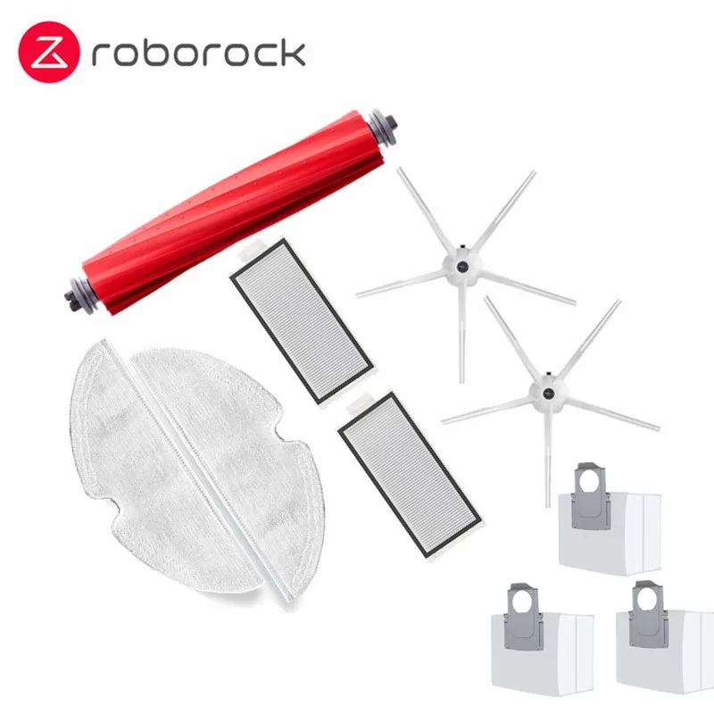 Original roborock q7 max/q7 max +/t8 chão varrendo robô peças de reposição mop principal saco poeira filtro tela principal escova capa