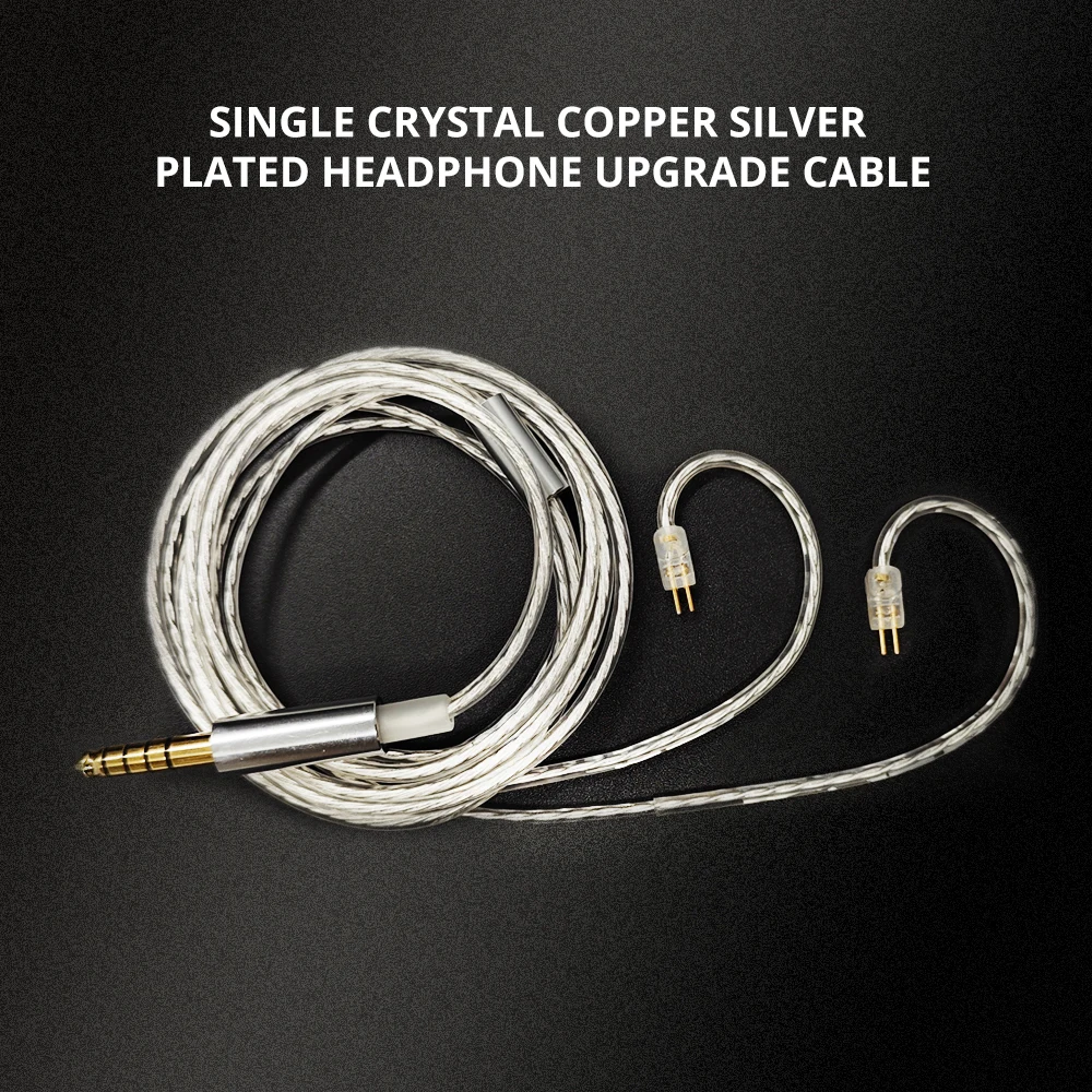 

Milo Earphone Cable 2.5/3.5/4.4mm MMCX/0.78 2Pin/QDC Silver Plated Copper Replace Upgrade Balanced Cable
