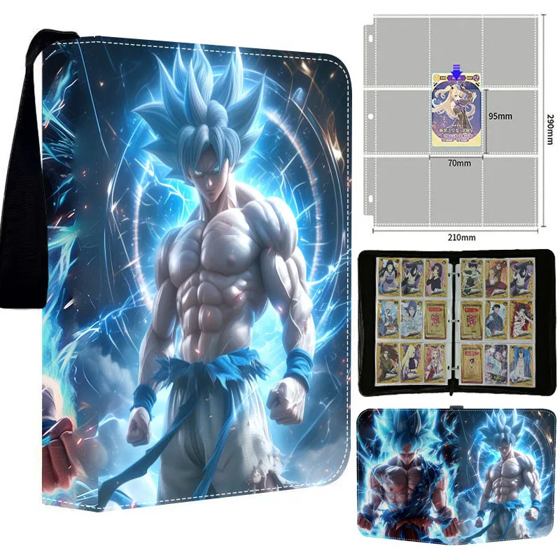 

900 шт., книга-переплет для карт в стиле аниме Dragon Ball, 4/9 карманов на молнии, карты из искусственной кожи, альбом, дисплей, коллекция игровых карт, детские игрушки в подарок