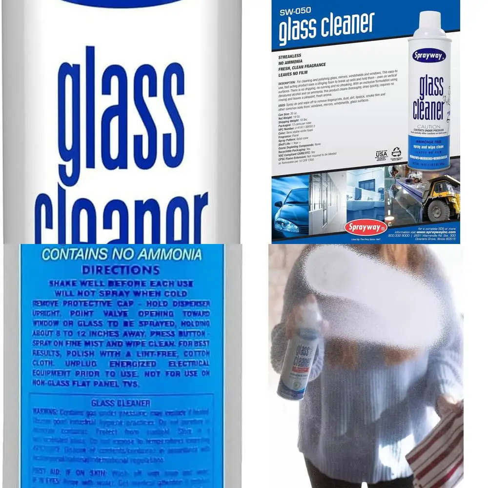 

Glass Cleaner with Foaming Spray for a Streak-Free Shine for Home and Automotive Use, 19 oz., Pack of 12