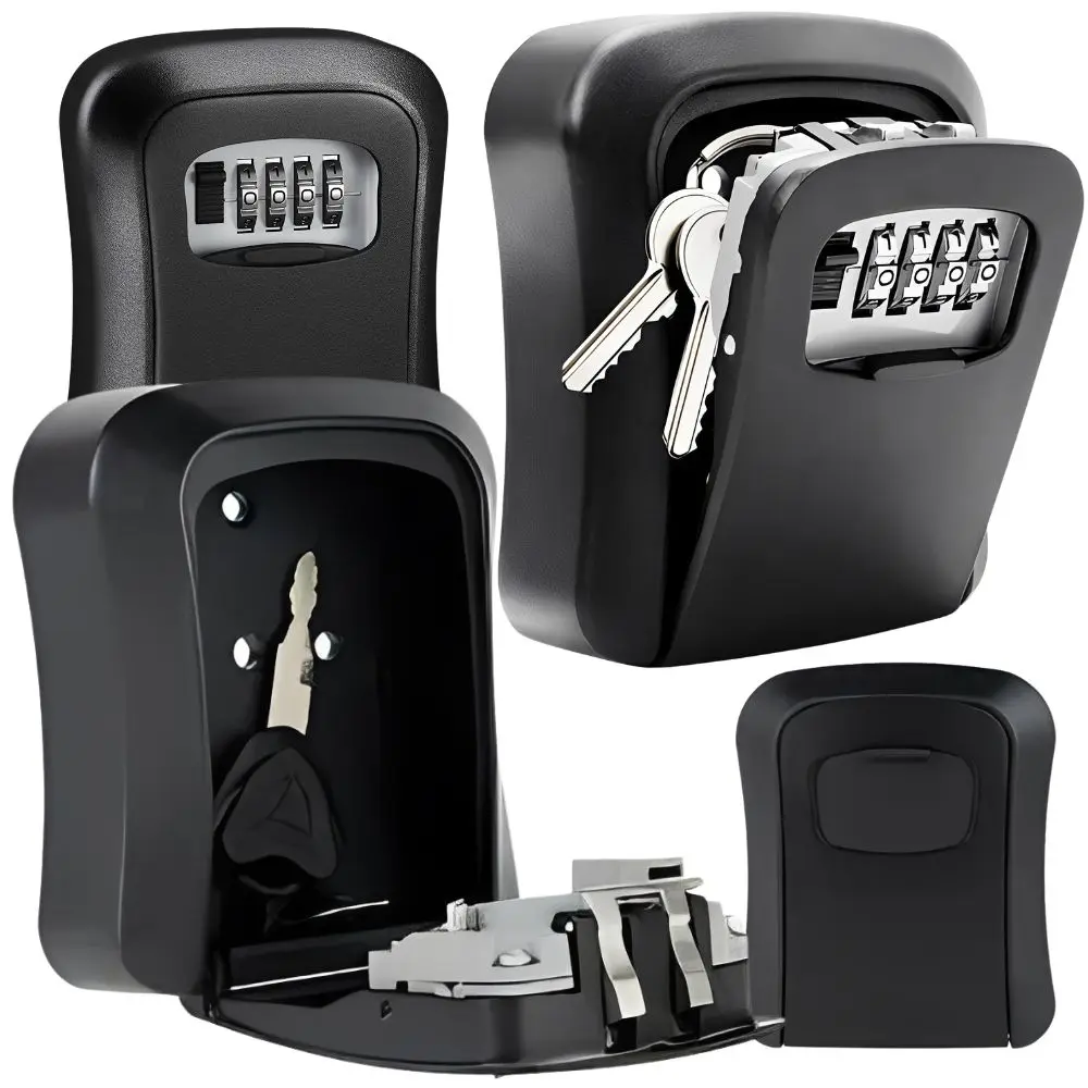 1/2pcs Outdoor Waterproof 4 Digit Combination Key Safe Wall Mounted Password Lock Box House Storage YMY