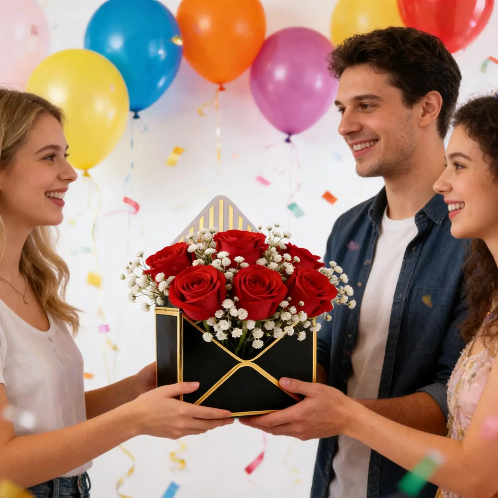 Flower Bouquet Envelope Box Large Capacity Packaging 4 Pieces Bouquet Envelope Box For Wedding For Girlfriend Ladies Mother - Image 2