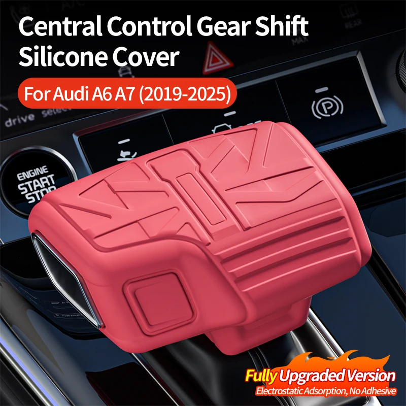 

For Audi A6 A7 (19-25) Silicone Center Gear Shift Knob Cover Anti-Slip Lever Shifter Boot Car Premium Interior Tuning Accessory