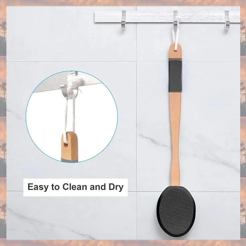 أداة توزيع الغسول الخلفي تريند 2025 بمقبض طويل ووسادات واحدة قابلة للاستبدال، مثالية للشباب وكبار السن باللون الأسود. #4