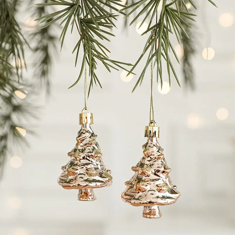 Christmas pendant decorations Christmas tree conch snowman shaped decoration small pendant 2pcs Festive party Ornaments