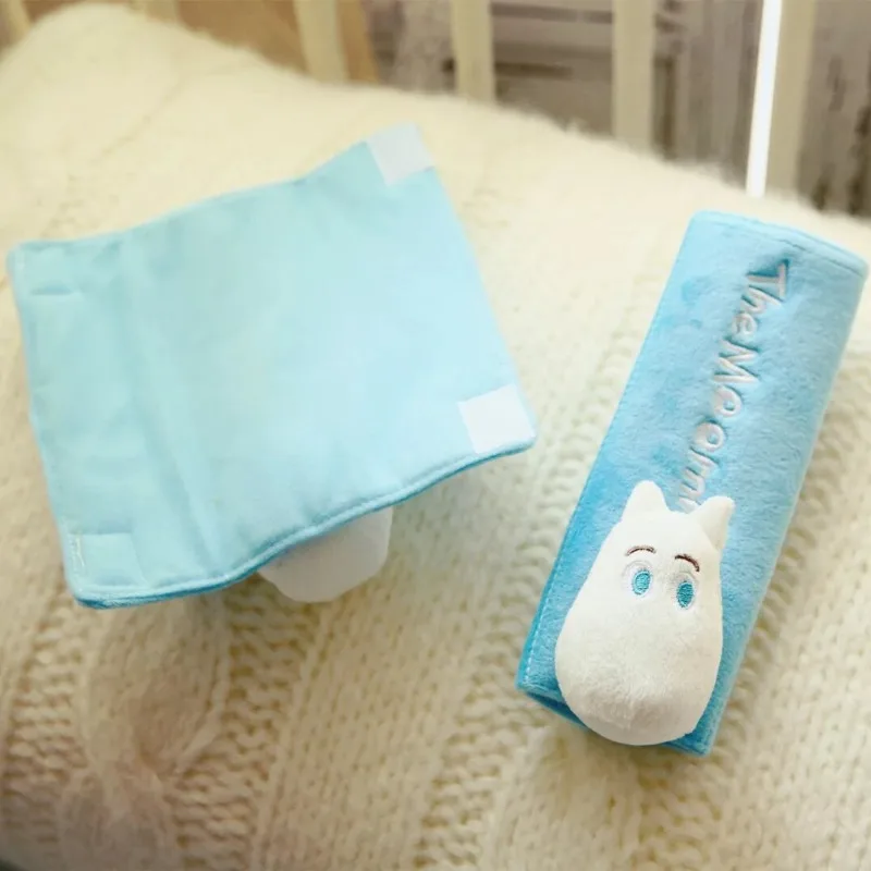 New Cartoon Moomins Popular Car Seat Belt Shoulder Cover Soft Neck Rest Pillow Lovely Style Practical Car Interior Decorations view 6