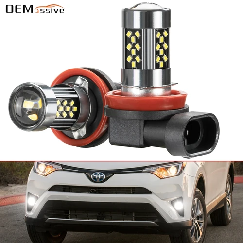 Para Toyota RAV4 RAV 4 2006- 2015 2016 2017 2018 2019 2020 2021 CHR C-HR 2016-2022 lámpara antiniebla LED blanca Buls luz antiniebla delantera Canbus