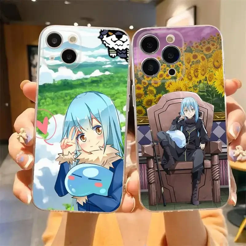 Anime Slime Reincarnated Phone Case For iPhone 11 12 Mini 13 14 Pro XS Max X 8 7 6s Plus 5 SE XR Transparent Shell