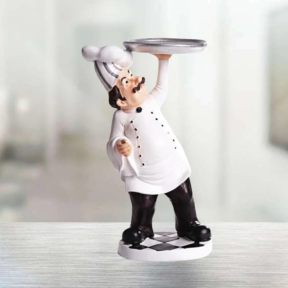 

Chef Welcome Sign Home Decor Modern Figure Statue Household Resin Figures for Hotel Statues