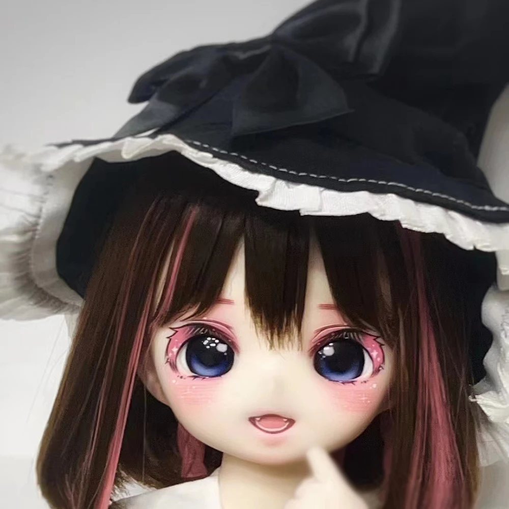 1/4 BJD Doll Head No Makeup Anime Head Resin Material Smile Girl Head Doll Accessories No Makeup Head For Girl Children Gifts