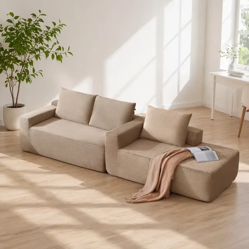 Boneless Couch Vacuum Compressed Cloud Sofa Bed in a Box All-Foam Modular Sectional Canap Sofas Camas Set Living Room