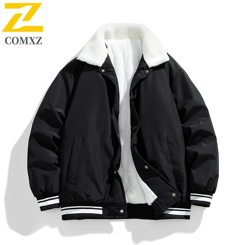 

COMXZ Men Winter New Padded Jacket Casual Stand Collar Korean Style Light Parka Stylish Travel Windproof Cold Proof Jackets
