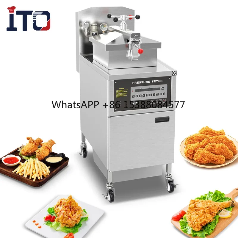 Commercial Counter Top Factory Deep Fryer  French Fries Double Basket Gas Deep Fryer 2 Tank 2 Basket 14 Deep Fryer Machine