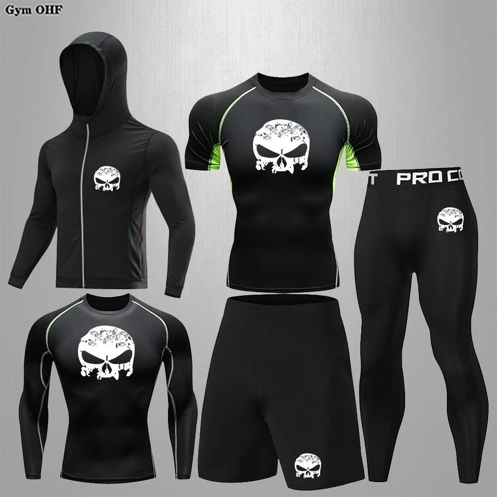 Superhero Skull Kids Sportswear MMA Bjj Boxing Jersey Sports T Shirt Boy\'s Jiu Jitsu Gym Fitness Rashguard For Children