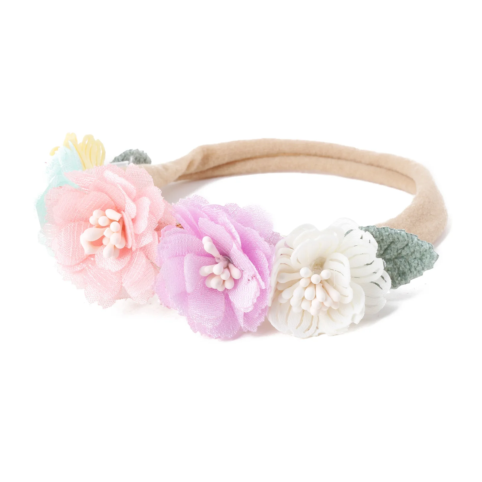 Diadema de flores de estilo princesa europiana para bebé recién nacido, bandana bonita para el cabello con flores y perlas, diadema de diamantes de imitación, 1 piezas, envío gratis