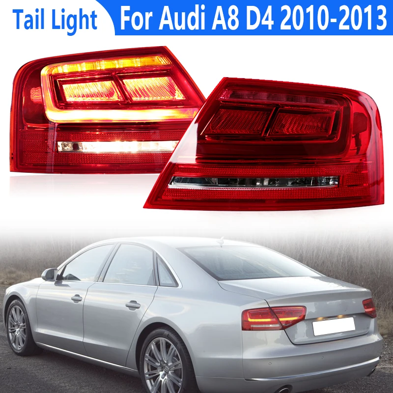 

LED Tail Light For Audi A8 D4 4-Door Sedan2010 2011 2012 2013 Car Rear Reversing Warning Brake Signal Lamp Assembly 4H0945095