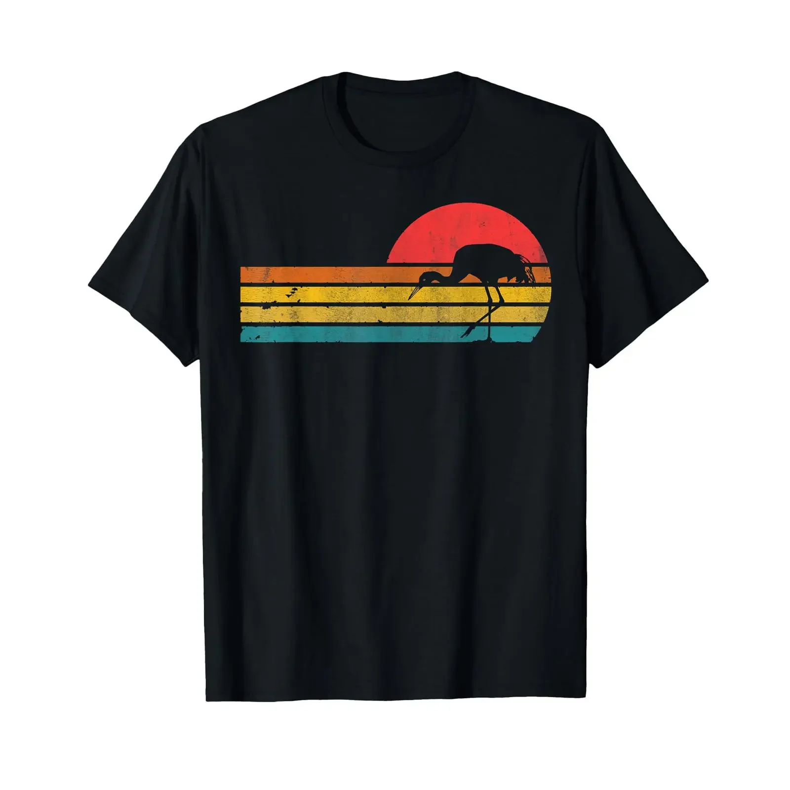 Sandhill Crane Design for a birder T Shirt vintage Washed Slightly designer clothes Casual Versatile Soft Top For Everyday Wear