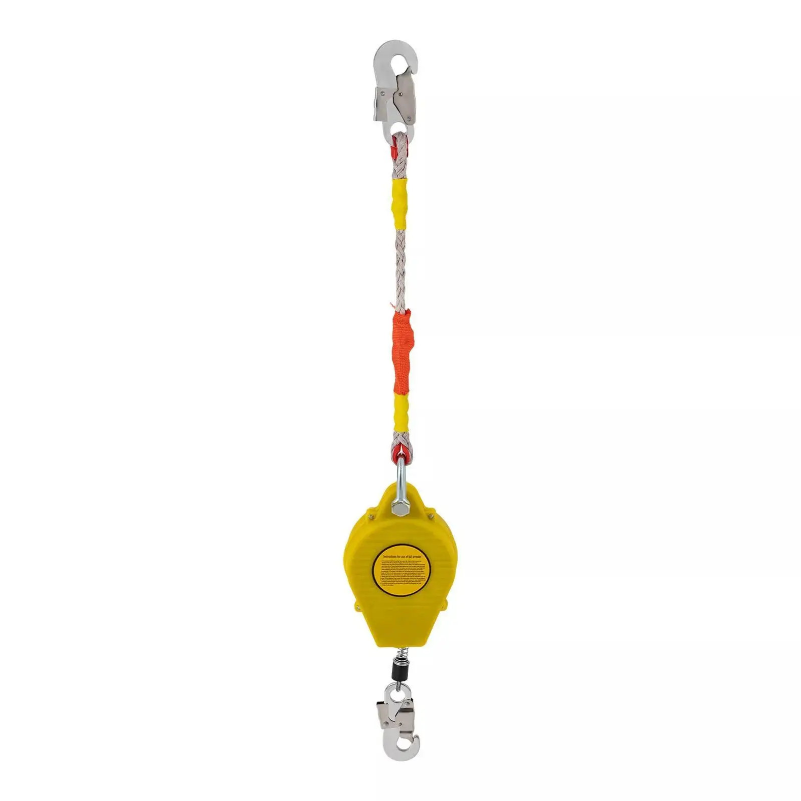 เชือกเส้นเล็กแบบดึงกลับได้เอง 32 ฟุต |   การป้องกันการตกตามมาตรฐาน OSHA |   งานหนักพร้อมตะขอล็อคสําหรับหลังคา ปีนเขา การก่อสร้าง