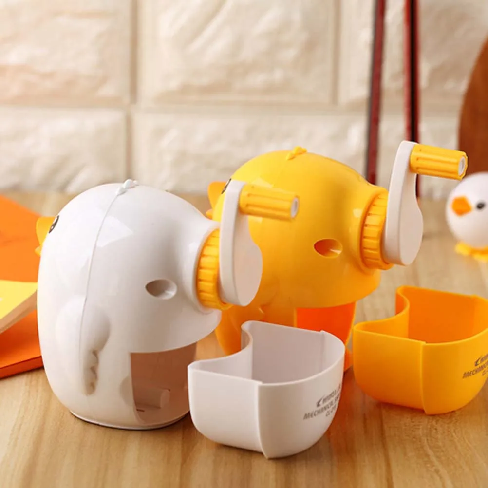 

Duck Shaped Pencil Sharpener Cute Cartoon Hand Crank for Kids Students School Desk Office Creative Writing