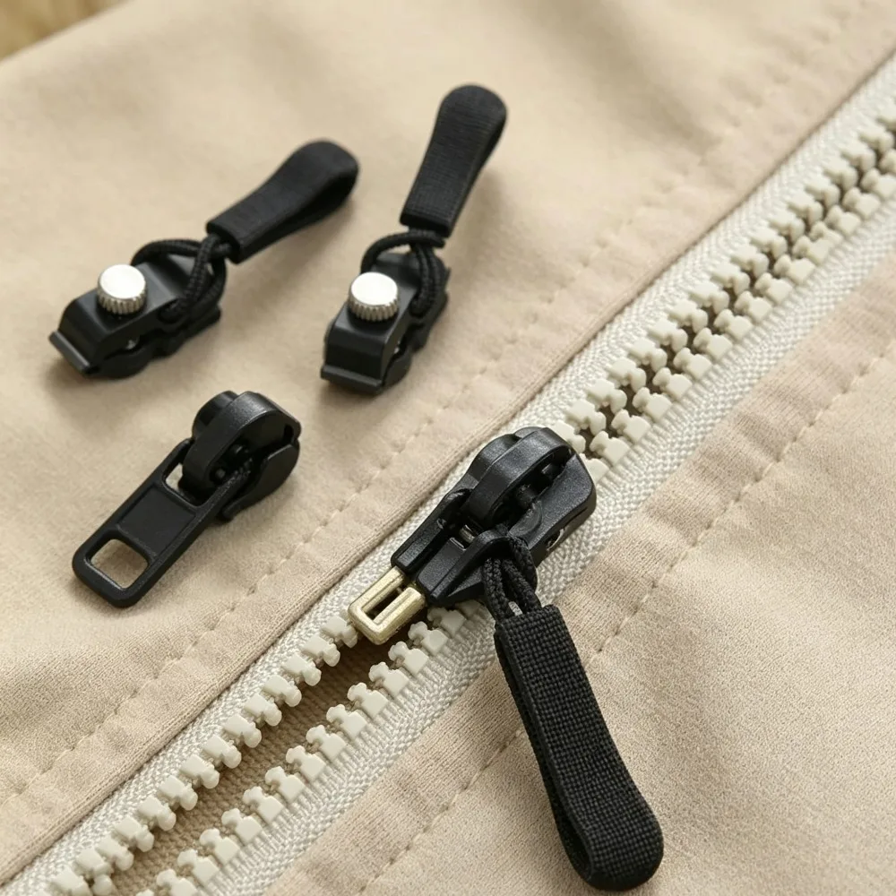 3/6Pcs Quick Release Zipper Slider Lock, Universal Detachable Repair Parts for Jacket Luggage Backpack Bag Accessories