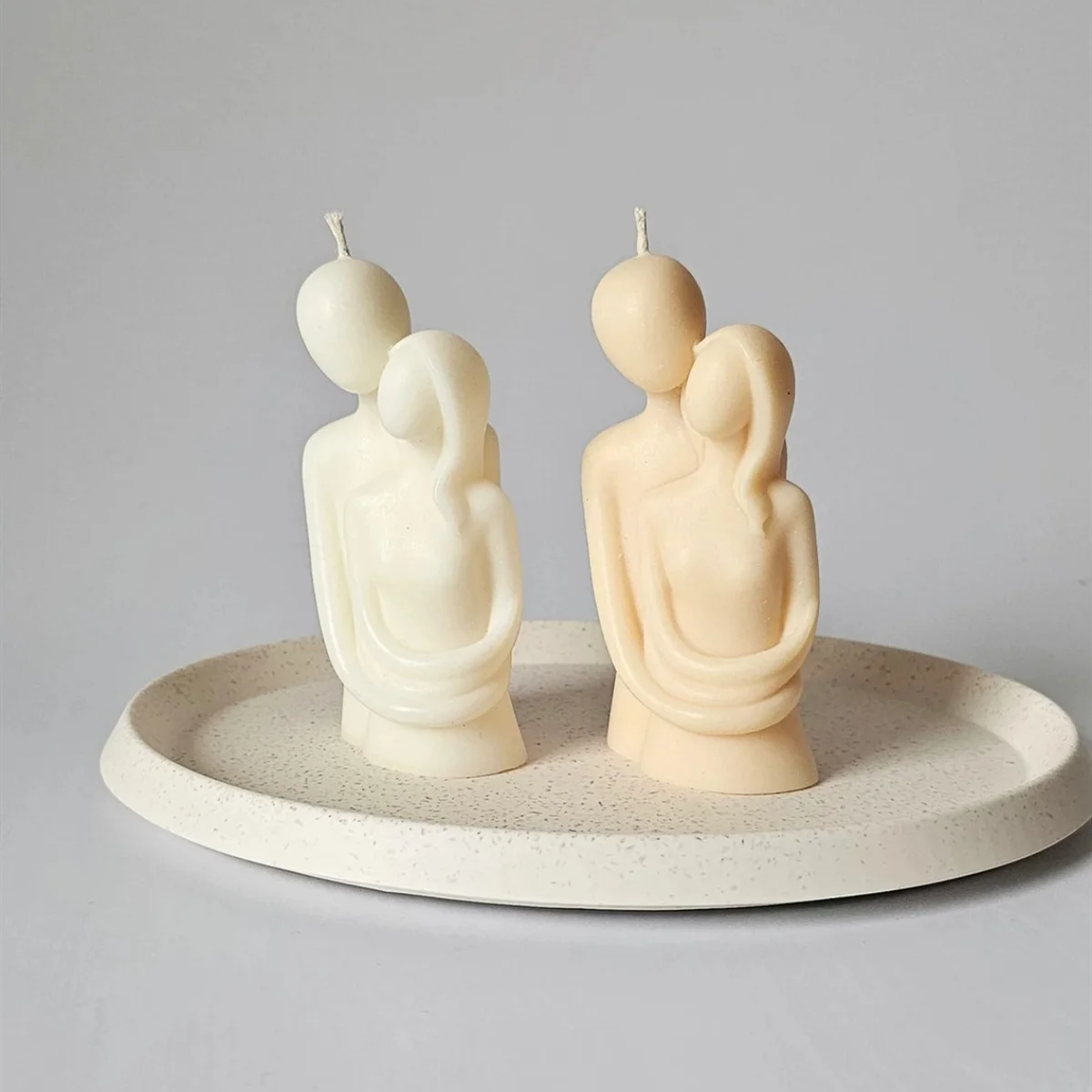 3D Embracing Men Women Scented Candle Simple Couple Lover Body Soy Wax Aroma Candle Home Wedding Supplies Unique Festive Gifts view 4