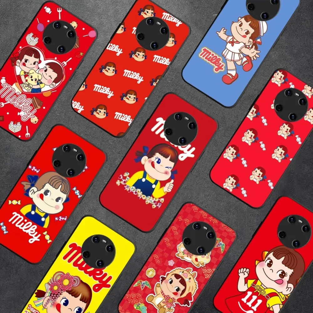 F-Fujiya M-Milky P-Peko C-chan Cartoon Phone Case For Huawei Y9 6 7 5 Prime Enjoy 7s 7 8 Plus 7a 9e 9plus 8E Lite Psmart Shell