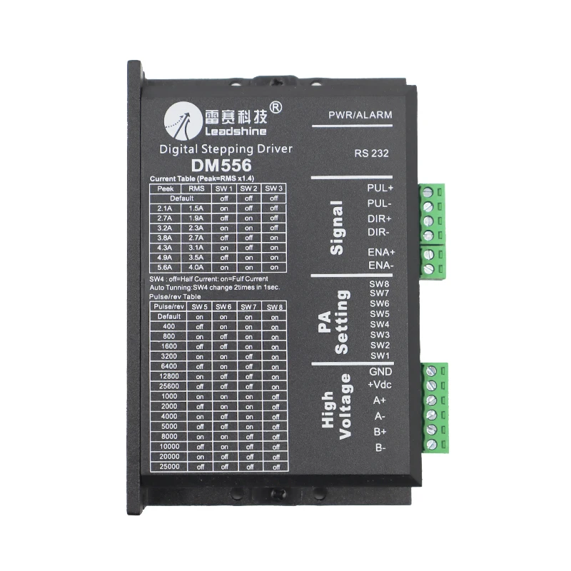 DM556 Stepper Motor Controller Original 2-phase Digital Stepper Motor Driver 18-48 VDC 2.1A to 5.6A For Leadshine NEMA23 NEMA34