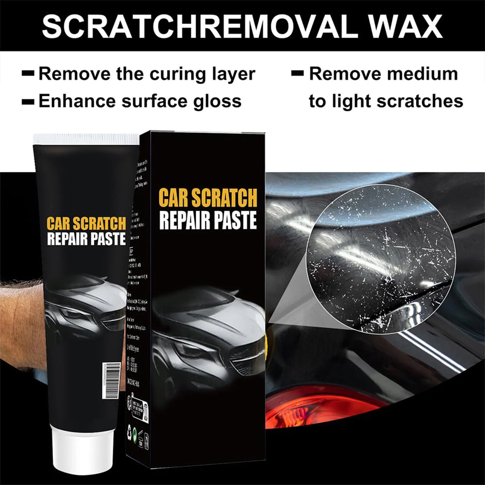 Car Scratches Repair Polishing Wax Effective Scratch Repair Easy Application Tool Suitable for Door Handles' Fingernail SDI99