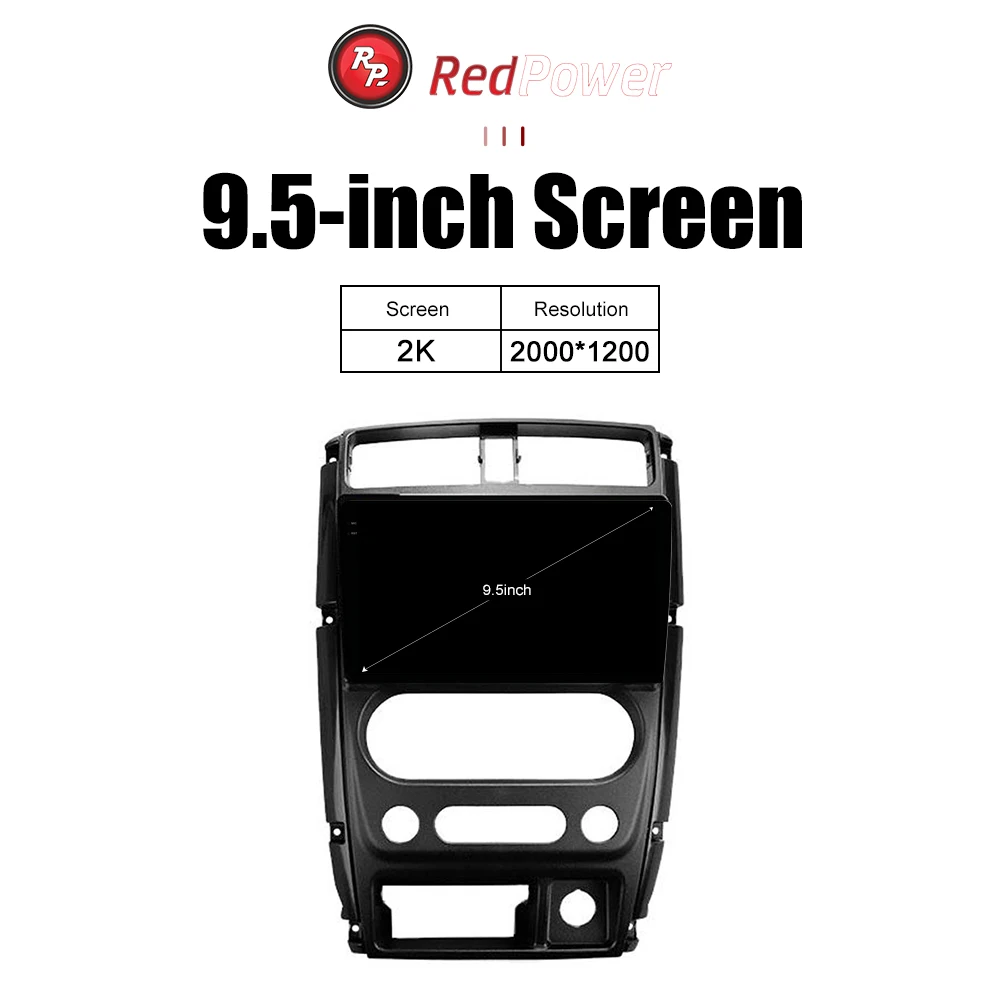 Car Radio 2K redpower HiFi for Suzuki Jimny 3 2007-2016 9.5 inch Car DVD Radio Android DVD player screen DSP