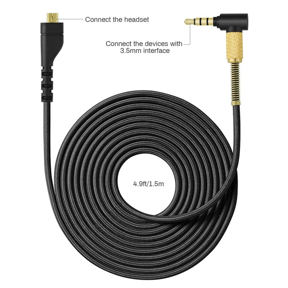 Steelseries 7, 5, 3 pro,ワイヤレスゲームヘッドフォン用の交換用ヘッドセットコード,4.9フィートケーブル