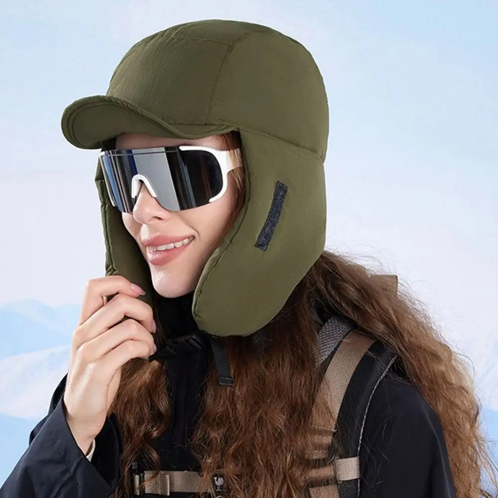Winddichte Winter-Lei-Feng-Mütze mit integriertem Gesichts- und Ohrenschutz, warme Kopfbedeckung für Outdoor-Aktivitäten, Radfahrer-Mütze, warme, verdickte Mütze mit Ohrenklappen, Angelmütze – Detail 7