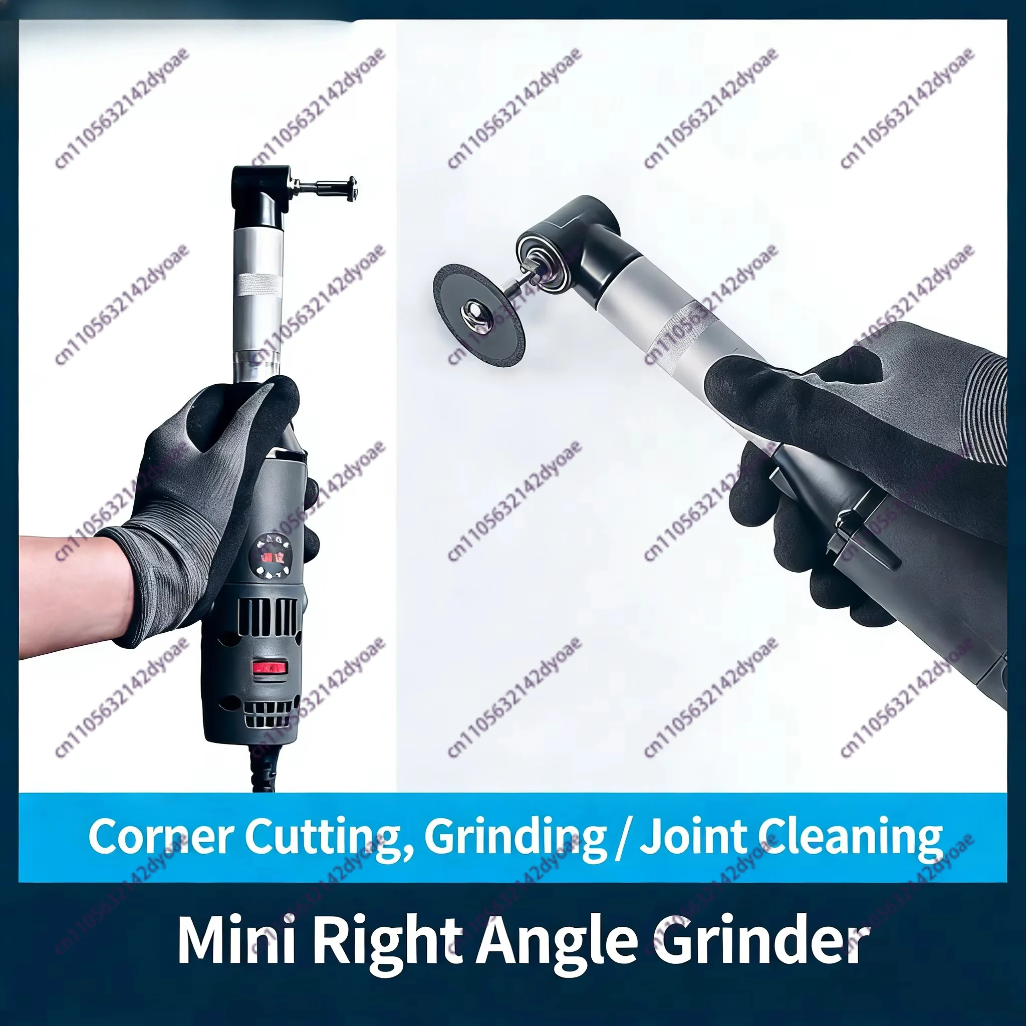 Electric Mini Angle Grinder, Corner Polishing Cutting Tool for Grinding Edge Chamfering Cleaning, 400W