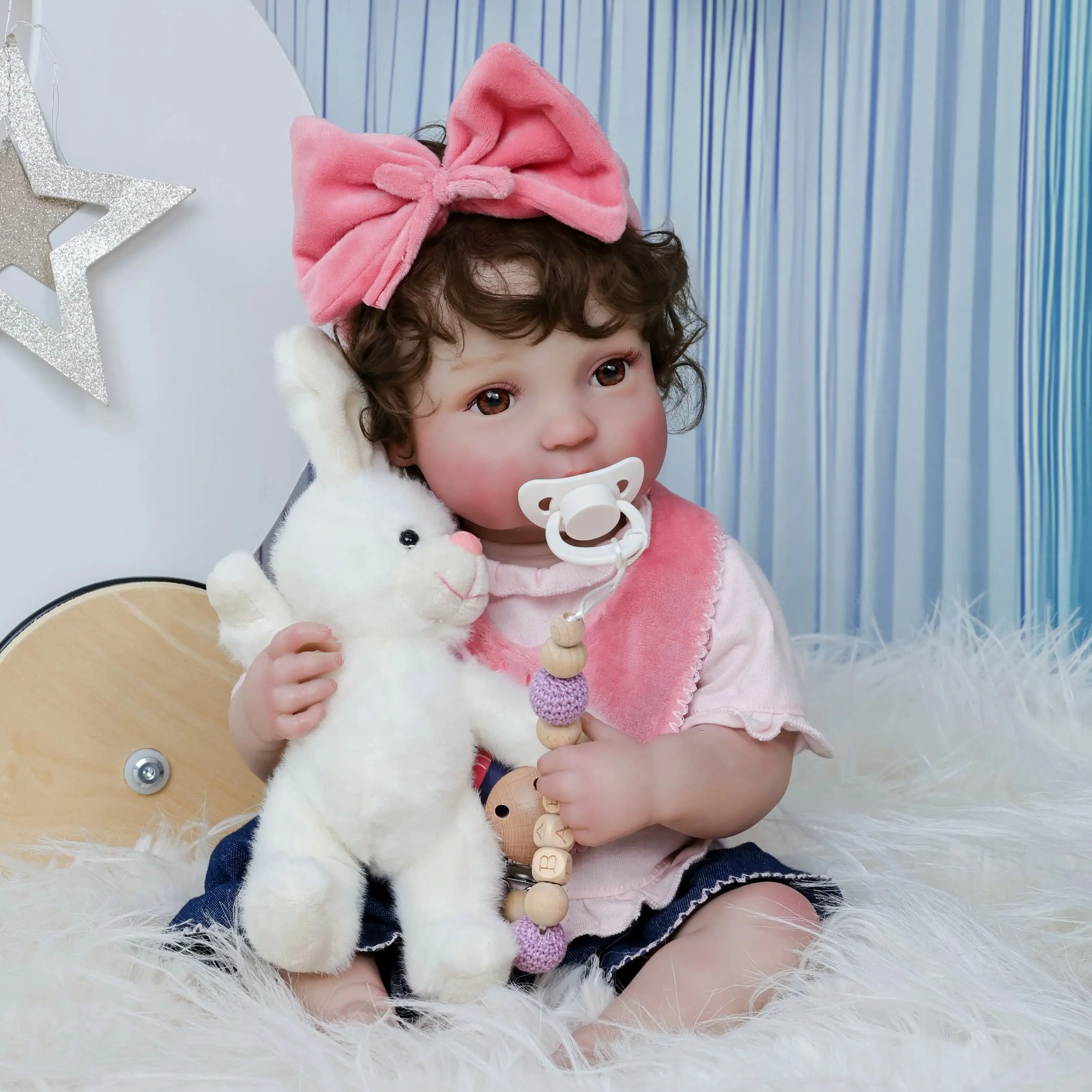 โคลเวอเรย์ 20 นิ้ว 49 ซม. ตุ๊กตาซิลิโคนไวนิลนุ่มคุณภาพสูงสำหรับแต่งตัว ของเล่นเด็กที่สมจริงและสวยงาม