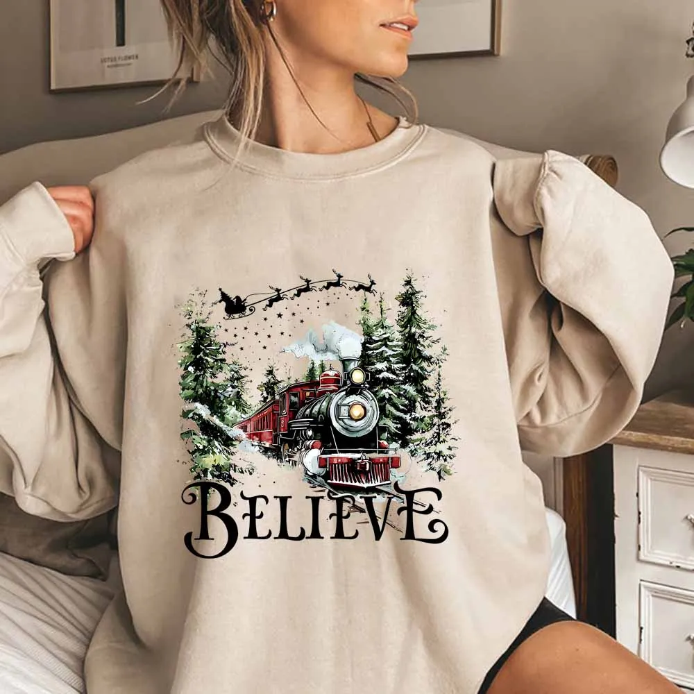 

Толстовка Polar Express, Рождественский свитер Believe, пуловер с Рождеством, рубашка Polar Express для всех досок, толстовки унисекс