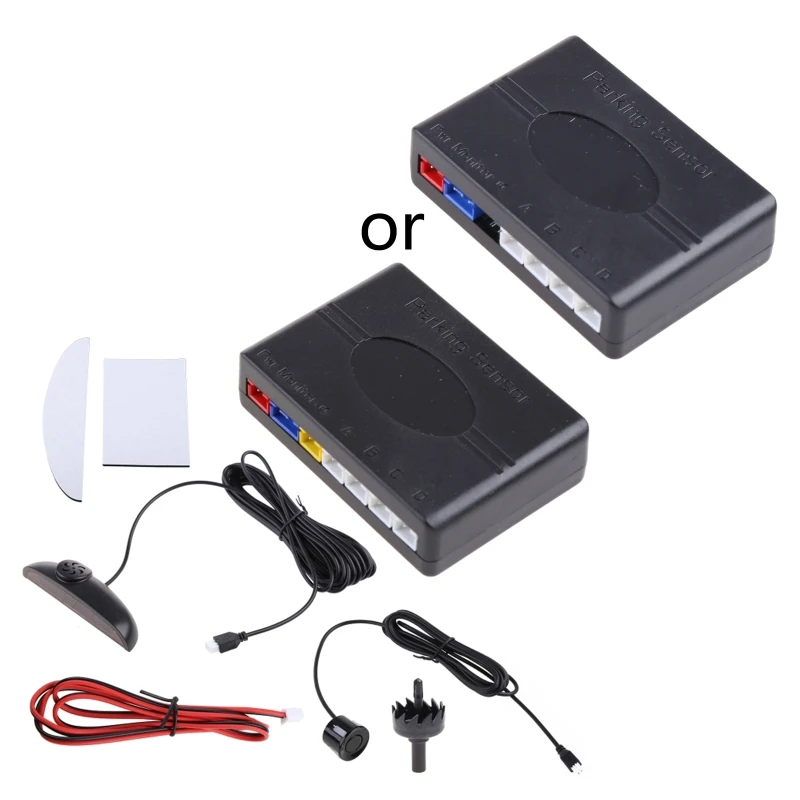 

Car Backup Vehicle Radar-Reversing Parking System with 4 Sensors Buzzing Alert Sound Warning LED Display View