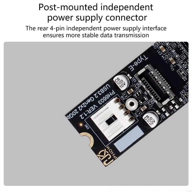 أداة تحويل M.2 NVME إلى 20G من النوع C من النوع E مع إعدادات أقل لمحول توسيع التخزين الخارجي K1KF