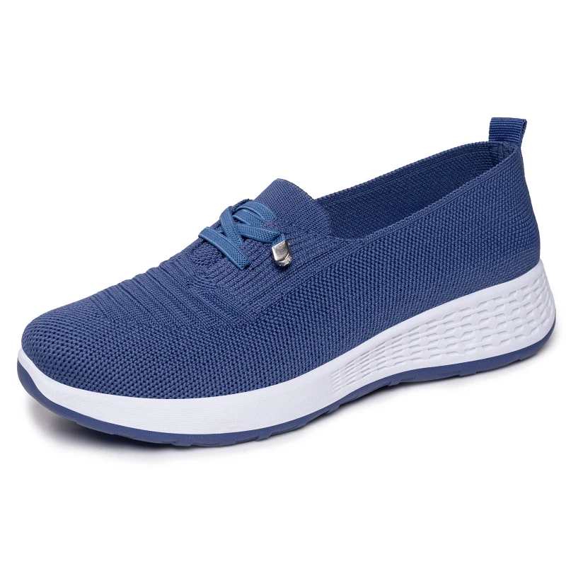 Women's Comfort Walking Shoes for Seniors & Moms Ultra-Soft Memory Foam Sole Breathable Canvas Slip-On Loafers Wide Swollen Feet