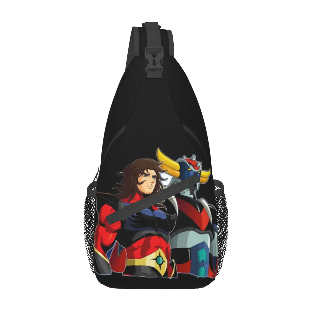 Grendizer Actarus UFO Robot Small Sling Bag Chest Crossbody Shoulder Sling Backpack Outdoor Daypacks Anime Printed School Bags