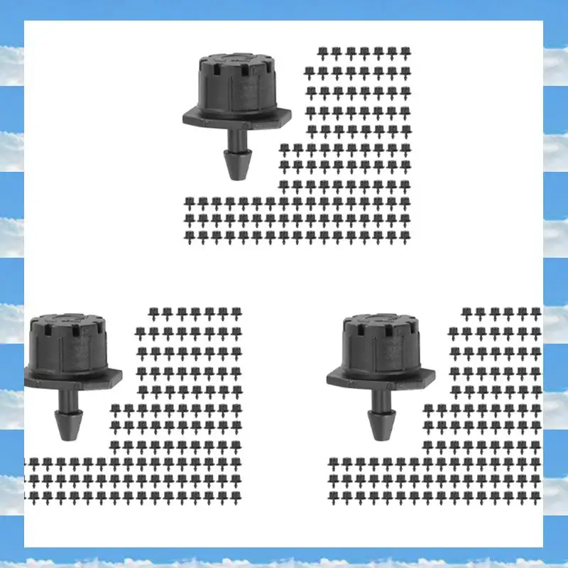 

A11I 450Pcs Adjustable Irrigation Drippers Sprinklers 1/4 Inch Emitter Dripper Mini Drip Irrigation Sprinklers For Lawn