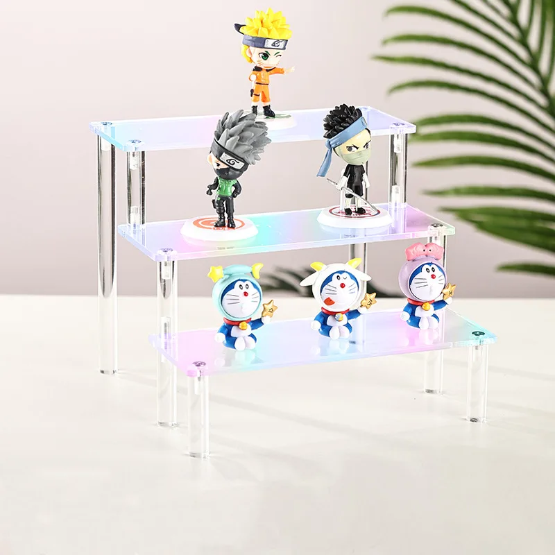 

Naxilai 1pc Acrylic Display Rack Ladder Display Rack Perfume Cosmetics Storage Shelf Hand Puppet Blind Box Stand