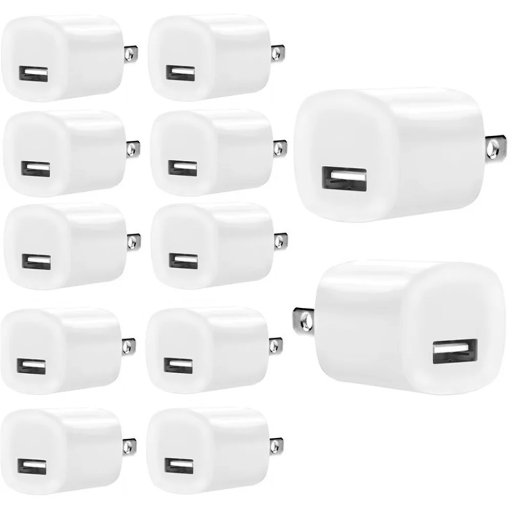 5/10/20PCs 5V 1A US USA AC Home Travel USB Wall Charger Power Adapters For IPhone 5 6 7 8 x xr 11 12 13 14 15 Samsung xiaomi LG