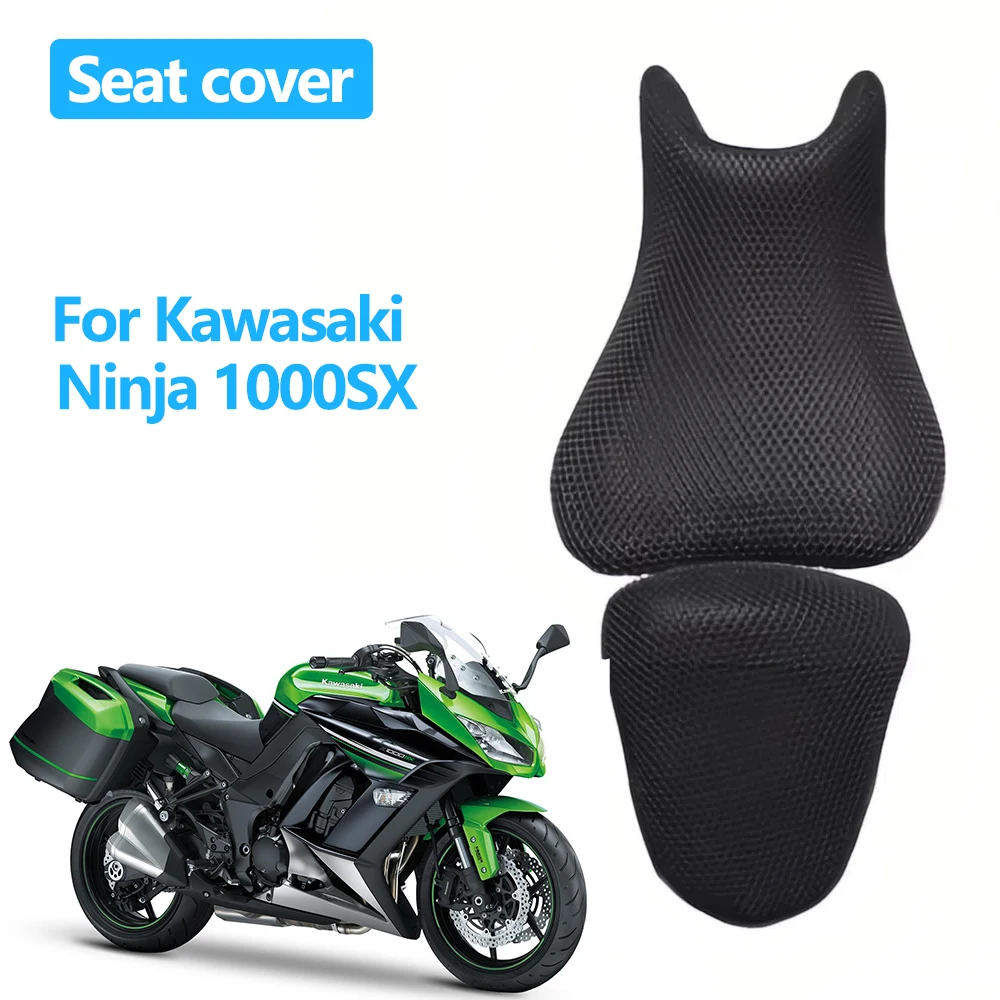 For Kawasaki Ninja 1000SX 1000 SX Motorcycle Seat Cover 3D Mesh Fabric Seat Non-Slip Breathable Heat Insulation Protect Cushion