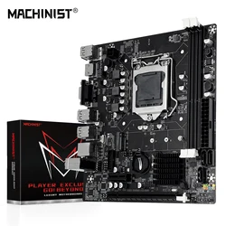 MACHINIST H61 płyta główna LGA 1155 DDR3 RAM kompatybilny z Intel Core CPUs 2 i 3 generacji obsługuje M.2 NVME SDD