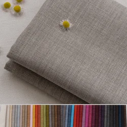 1meter 30 Colors Thickened Cotton Linen Sofa Fabric Engineering Soft Bag Hard Bag Bamboo Imitation Linen Sofa Cover Linen  2