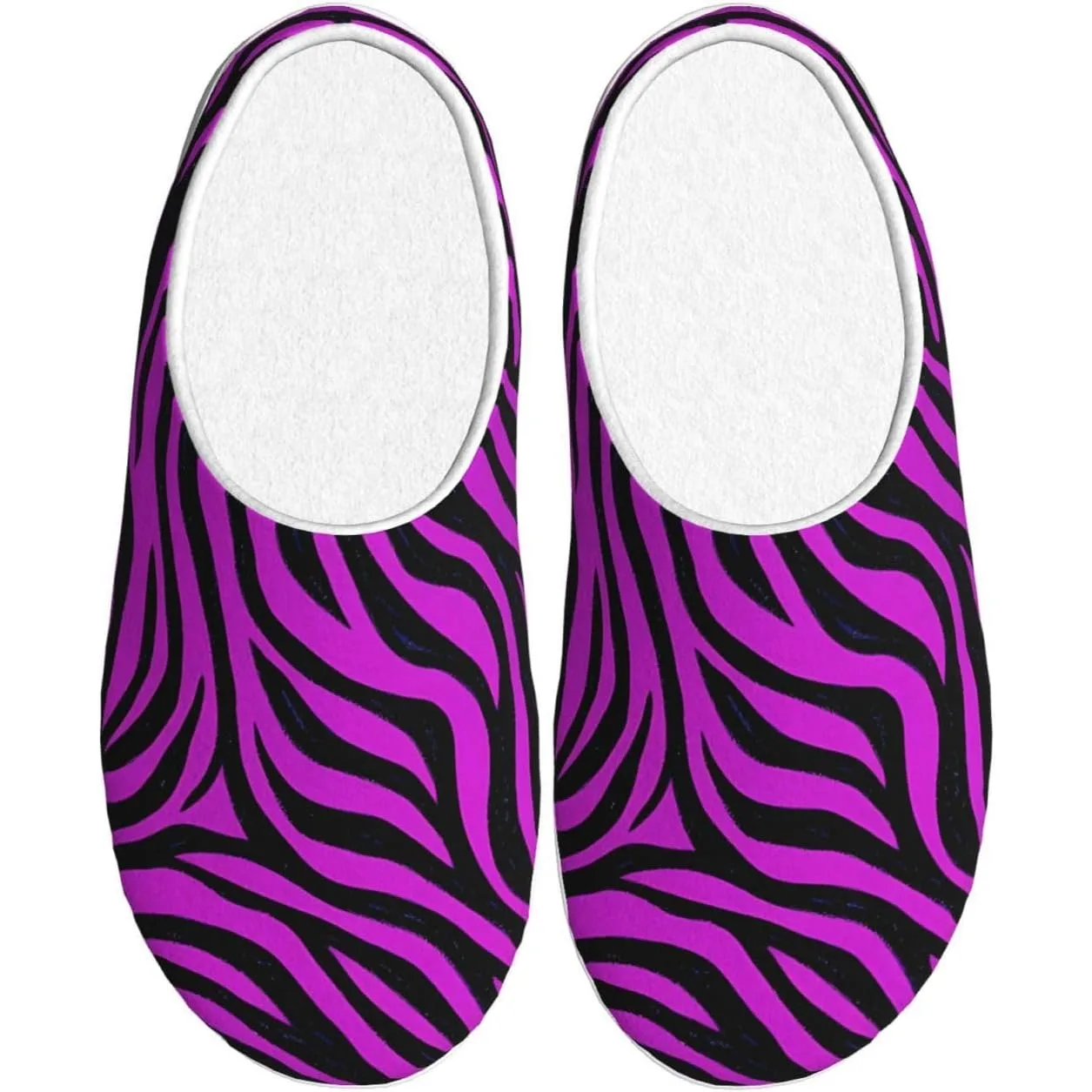 

Purple Zebra Women’s Cozy Slippers Soft Cotton Indoor & Outdoor House Slippers With Anti-Slip Sole