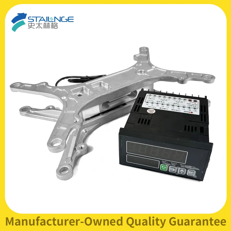 Aluminum Alloy Single Point Load Cell 50kg with Digital Indicator & Bracket, High Precision Kit for Flat Weighing Rack