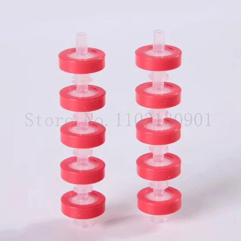 25pcs Laboratory 13mm 25mm Plastic Disposable PTFE Hydrophobic-type Microporous Syringe Drireven Air Filter