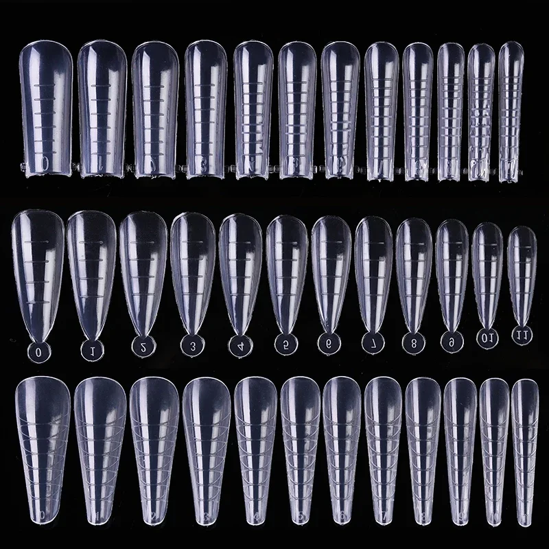 

Extension False Nail Tips Acrylic Fake Finger UV Gel Polish Quick Building Mold Sculpted Full Cover Nail Tips Manicures Tool Set