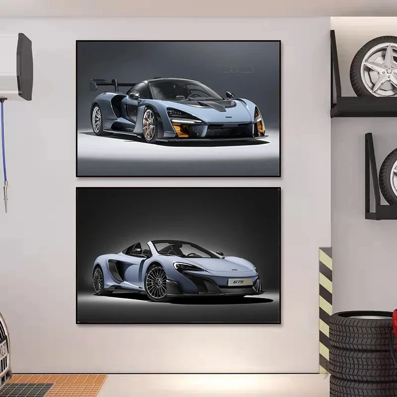 Bugatti Super Cars Poster McLaren Senna Divo Picture Luxury Car Canvas Painting Wall Art Posters and Prints Wall Pictures