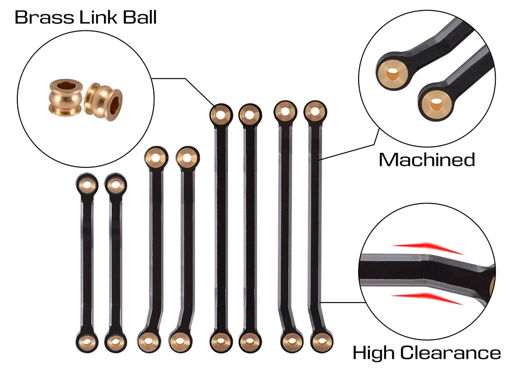 9imod Steering Rod Chassis Links Set for TRX-4M Traxxas 1/18 RC Car Upgrades